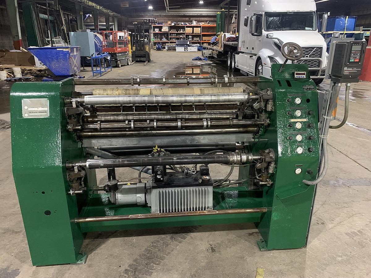 Used Dusenbery 635 BL 45" Duplex Slitter Rewinder, 18" Rewind
