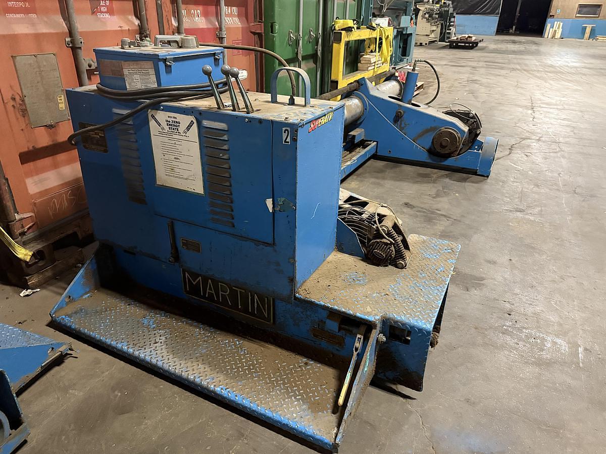 Used Martin Shaftless Floor Pick Up Unwind Stand 60" Diameter