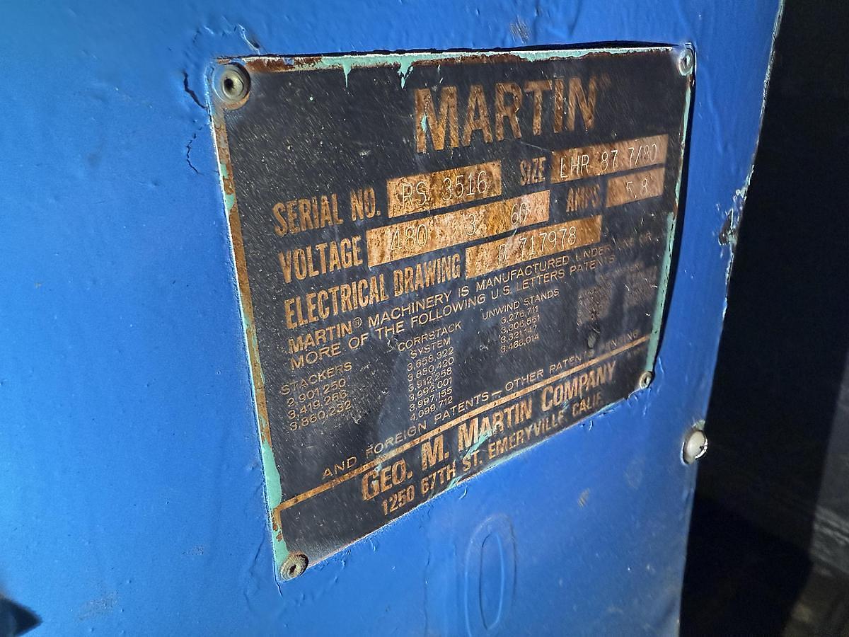 Used Martin Shaftless Floor Pick Up Unwind Stand 60" Diameter - Unit 3
