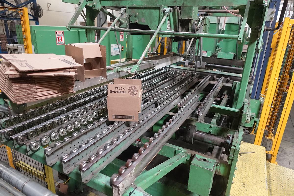 Used 1982 Langston Mini 24" x 70" 2-Color Flexo Folder Gluer (Printer Slotter Folder Gluer)
