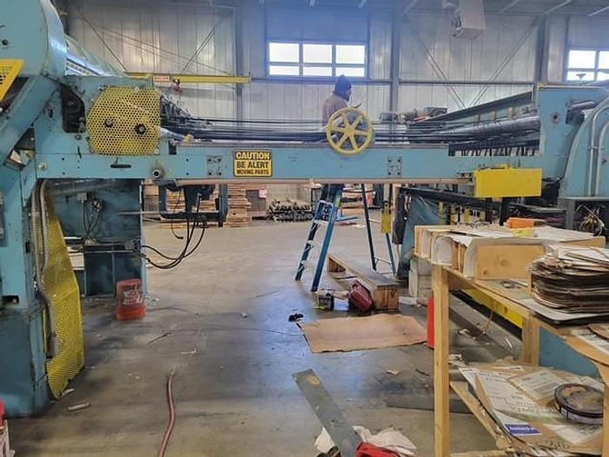 Used Clark Aiken 100" Single Rotary Knife Sheeter, No Unwinds