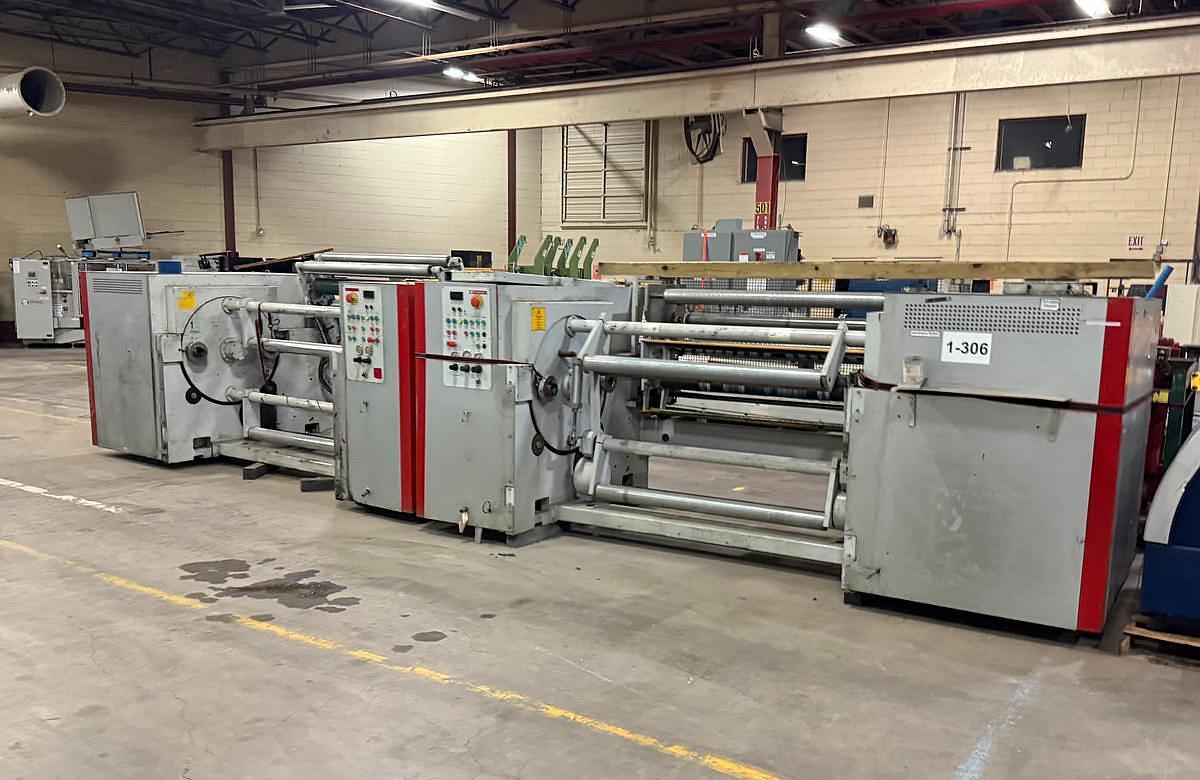 Used 58" Comexi Turret Rewind with Splicing 32" Diameter