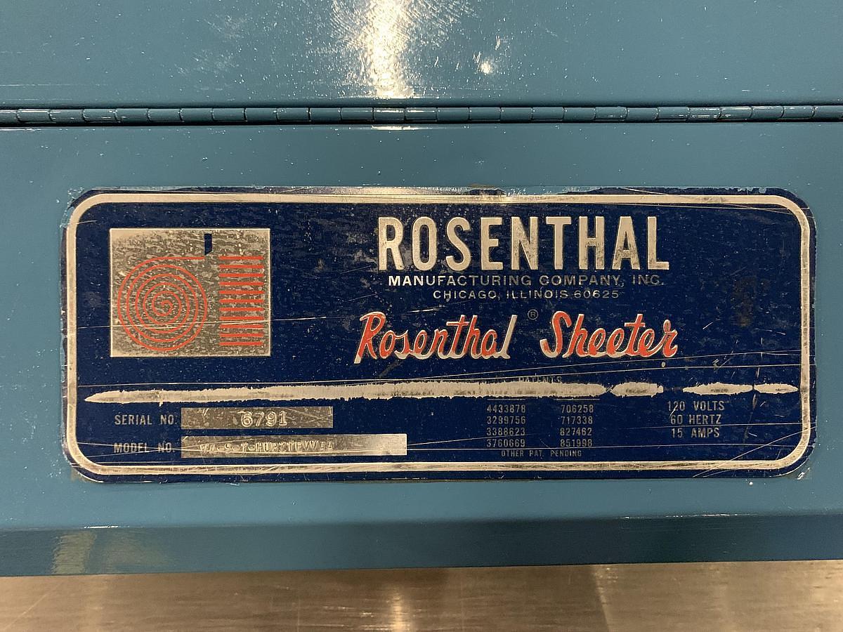 Used 84" Rosenthal Single Knife Guillotine Sheeter Model WA-S-7-HUB7TEVVAA