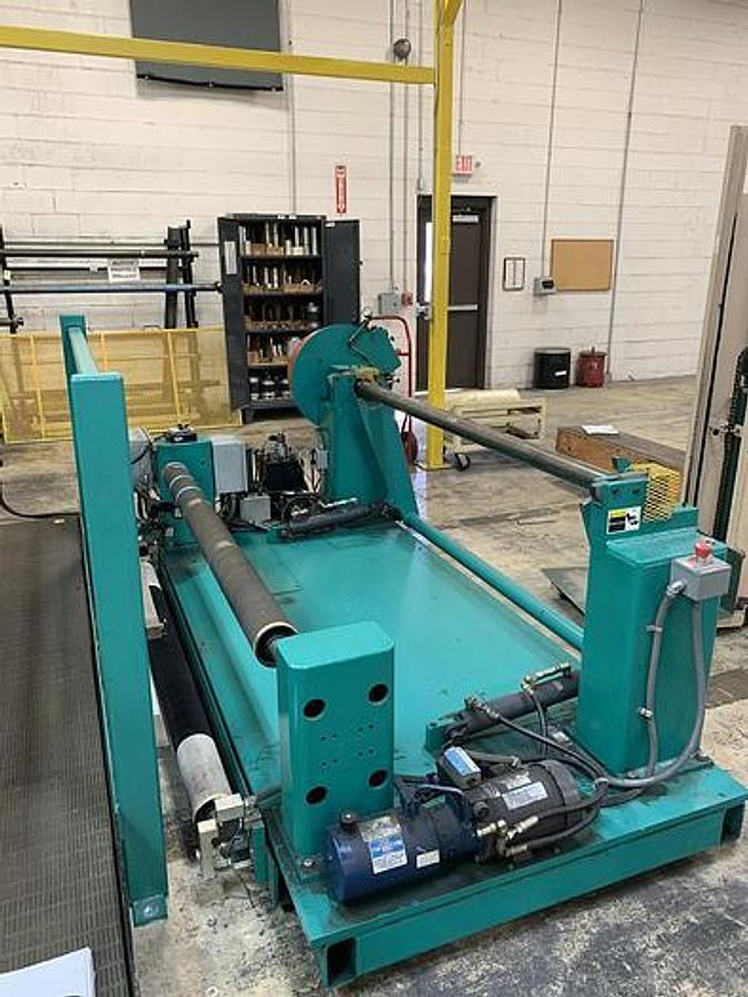 Used Dusenbery 740 62" Duplex Slitter Rewinder, 24" Rewind
