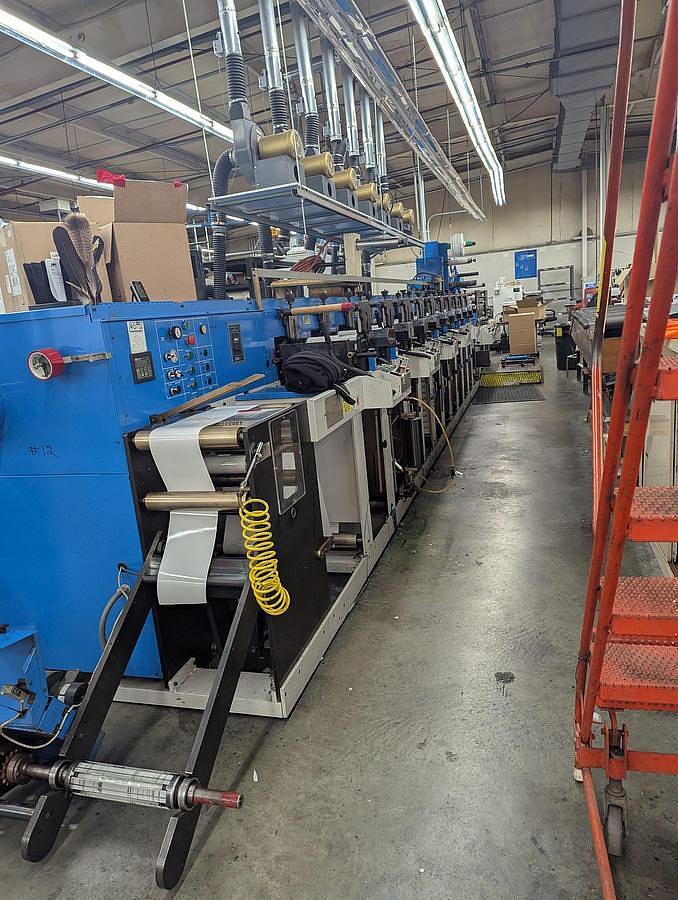 Used Rotopress 3510 10" 10 Color Flexo Press with 2 Die Stations