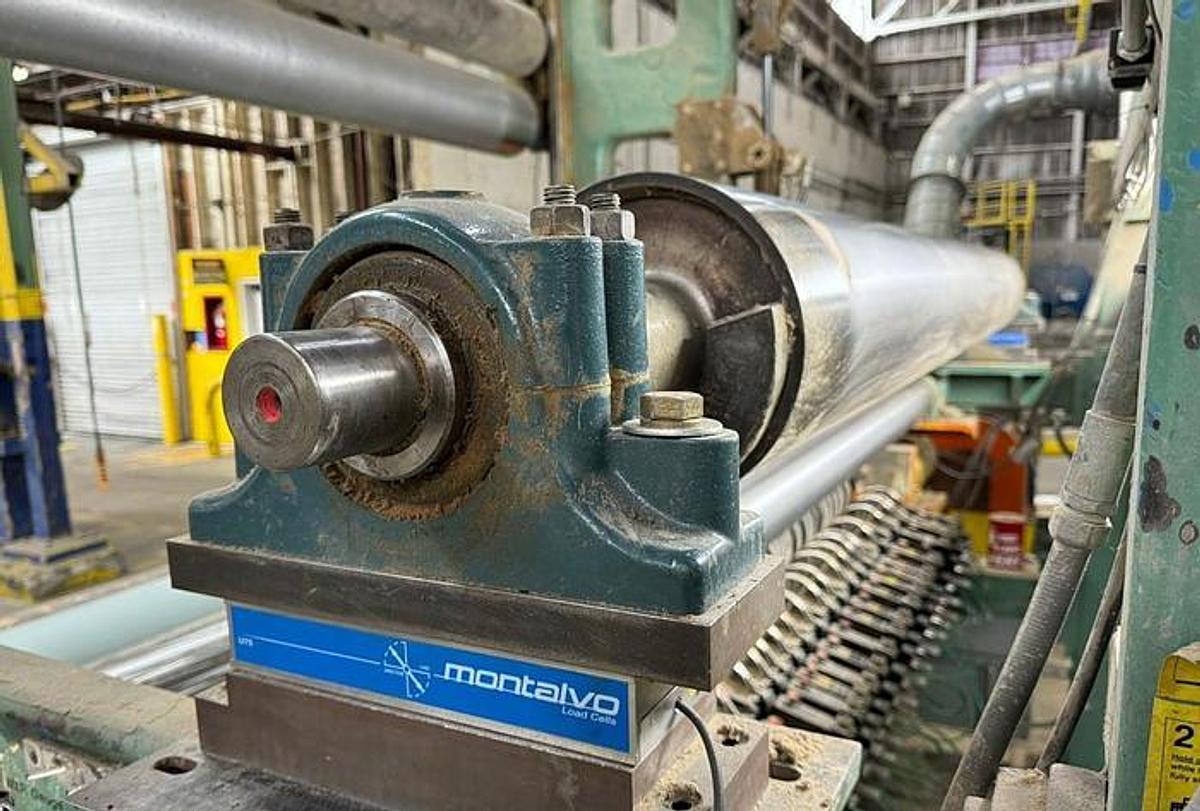 Used 92" Langston Two Drum Slitter Rewinder 72" Diameter Tidland Slitting