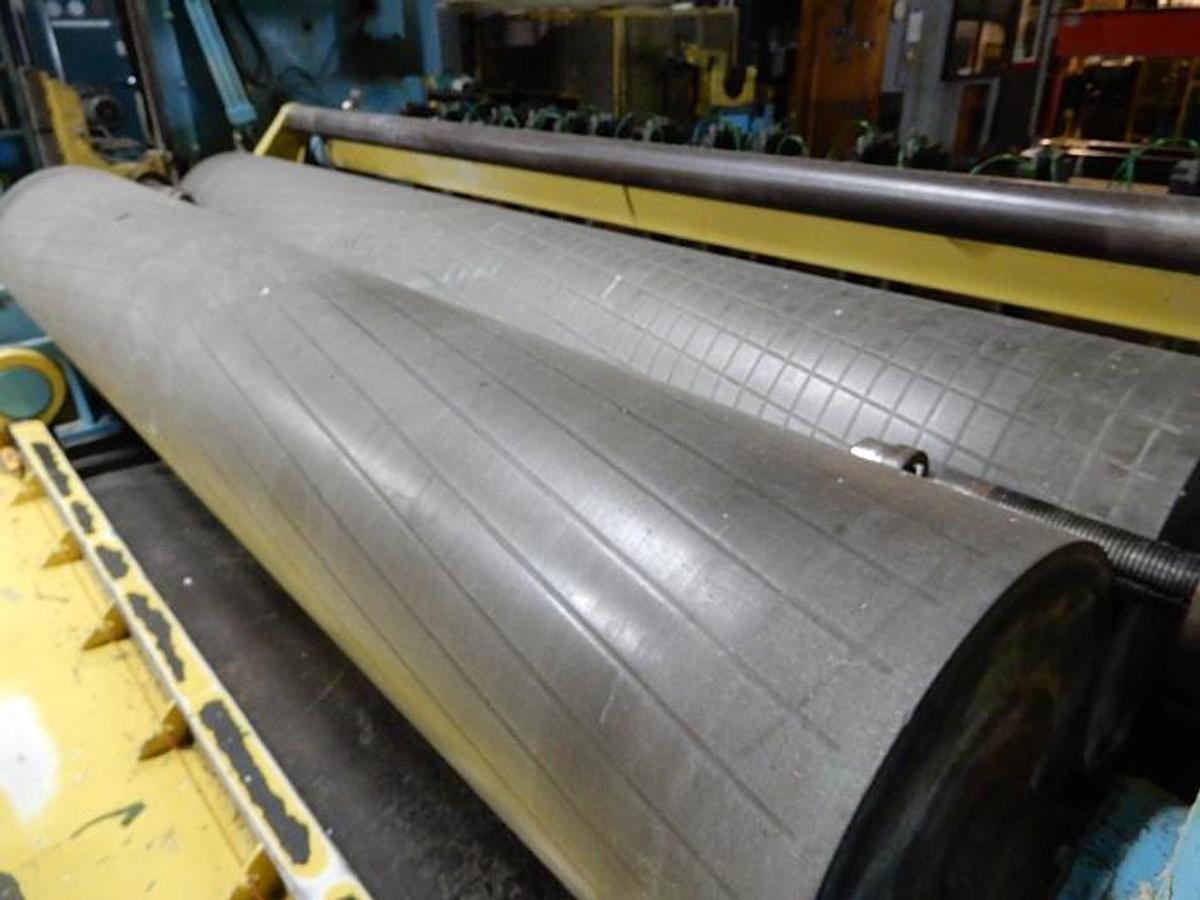 Used 130" Associated Machine Design Rebuilt Langston 304 Speedmaster Two Drum Slitter Rewinder