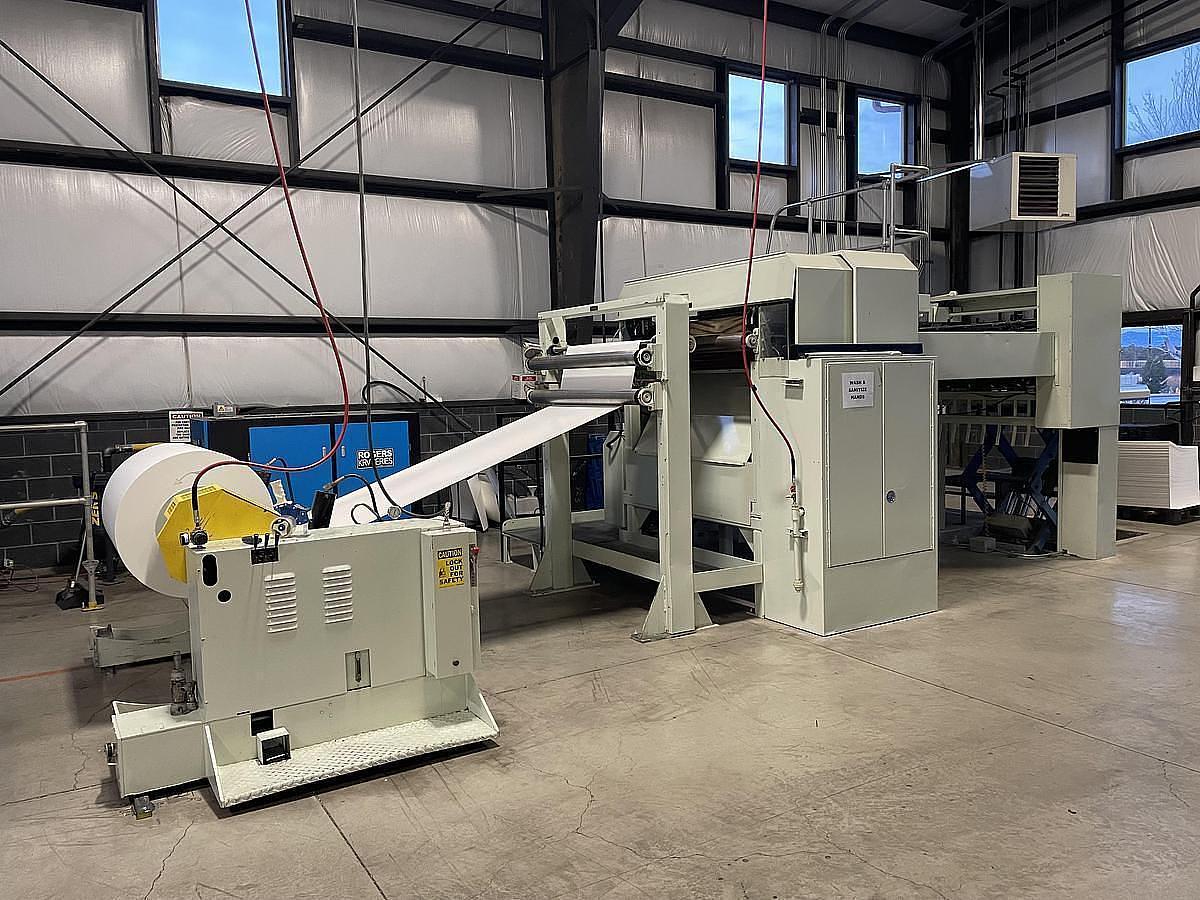 Used Maxson MSL 49" Rotary Fixed Bed Single Knife Sheeter - 1988