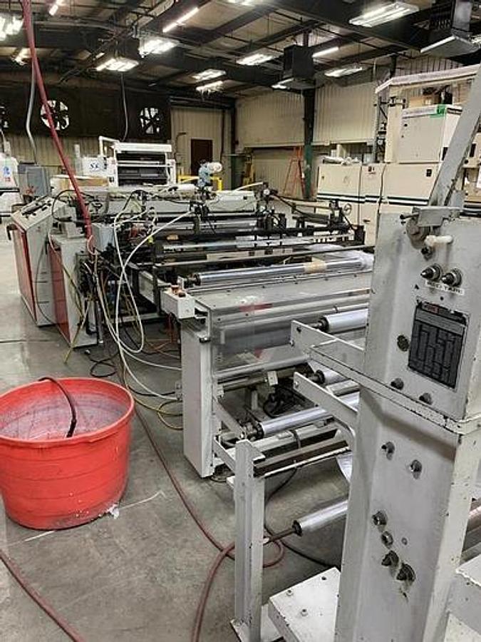 Used FMC 56" Split Roll Sideweld Bag Machine