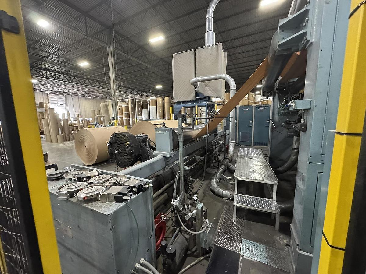 Used 95" A&F Model RDE Two Drum Slitter Rewinder - Shaftless 72" Diameter Rewind