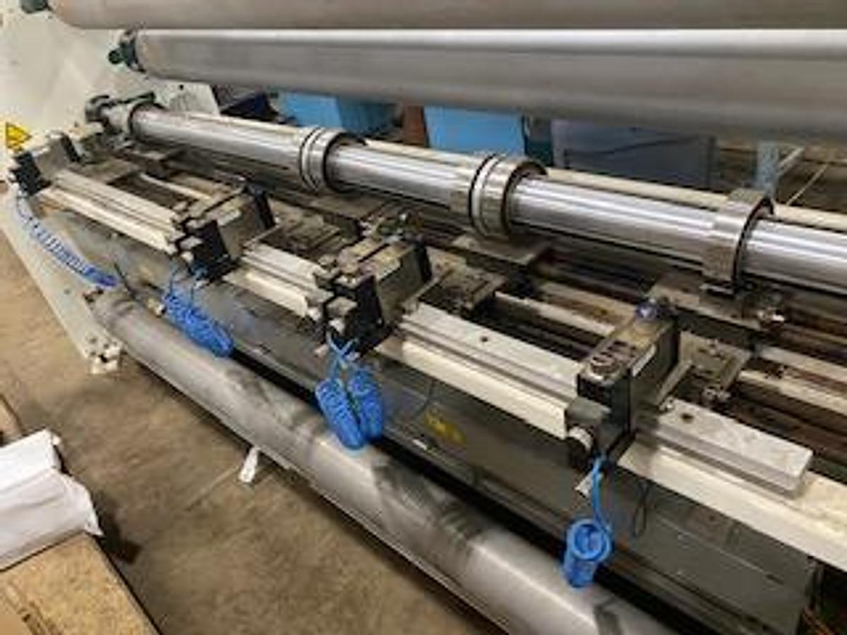 Used 92" Macro Engineering Model ME-0-2 Pull Roll & Slitting Section