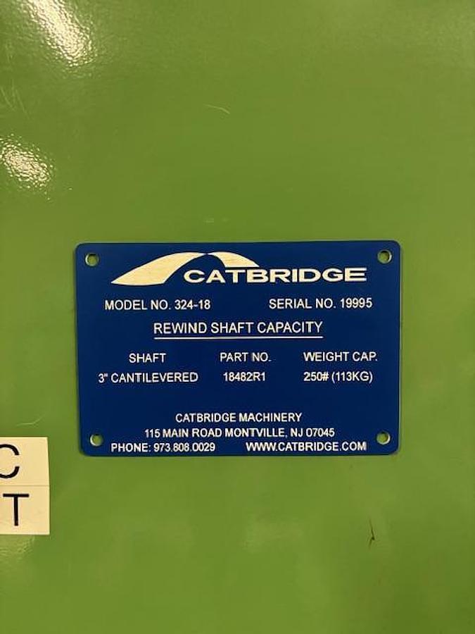 Used Catbridge 324-18 72" Simplex Turret Slitter Rewinder with Perforation - 2006
