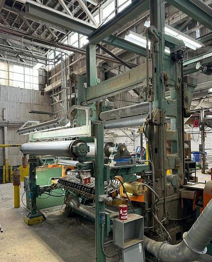 Used 92" Langston Two Drum Slitter Rewinder 72" Diameter Tidland Slitting