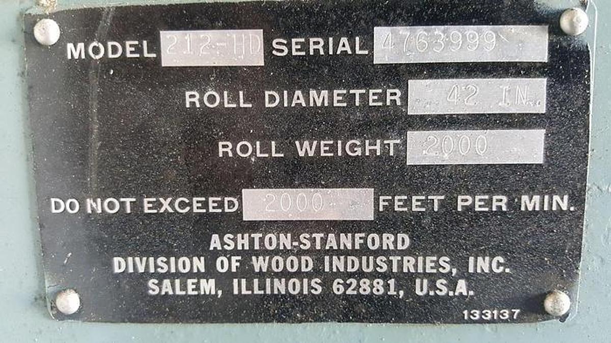 Used 52" Stanford 212 HD Slitter Rewinder 42" Diameters