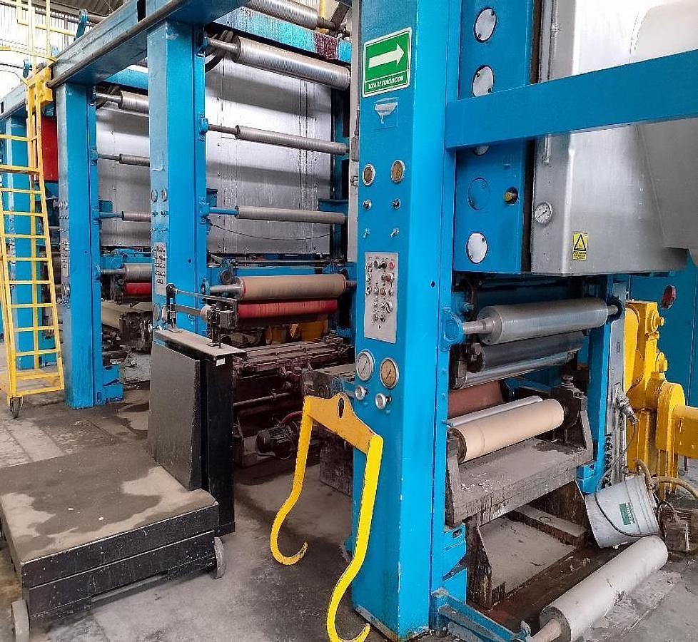 Used 40" Tecmo Elflex 1100 R12 Coating and Embossing Line