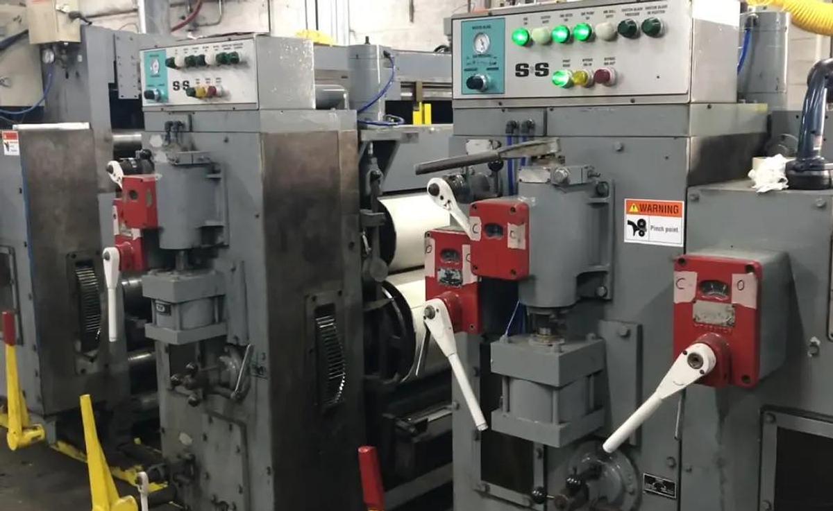 Used 50” x 110” S&S 2-Color Flexo Folder Gluer