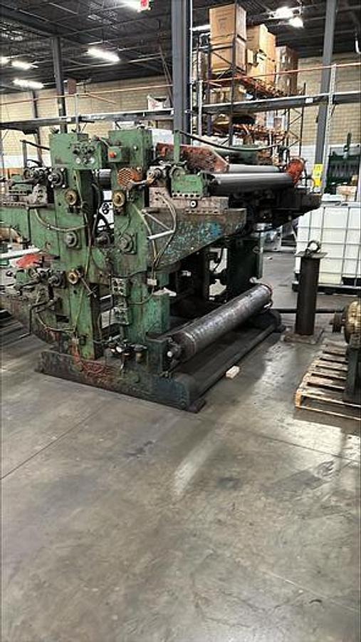Used Dietzco 60" Sheeter with 3 Color Wolverine Printer