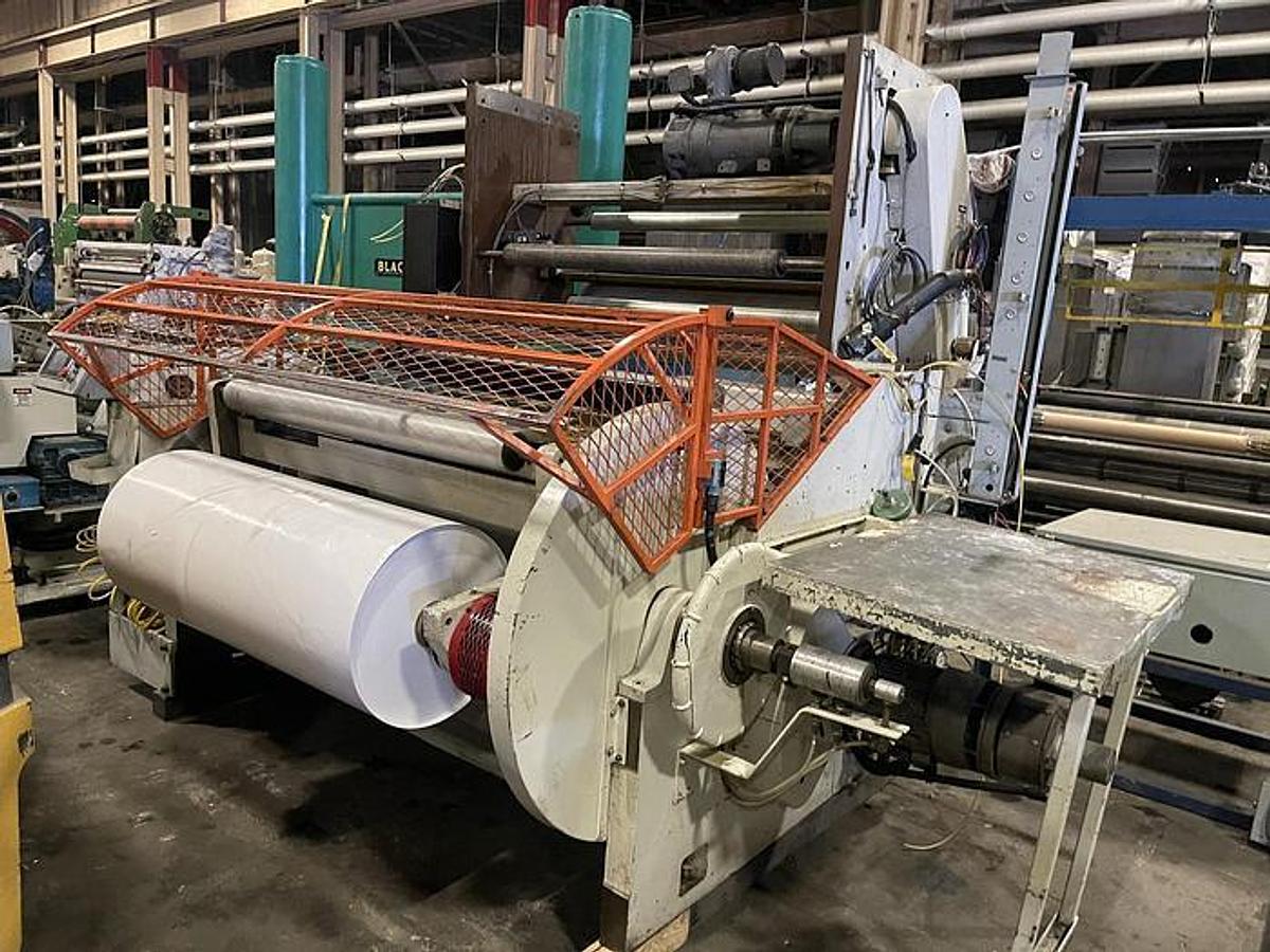 Used 45" Width Kidder Automatic Unwind with Splicer 24" Dia.