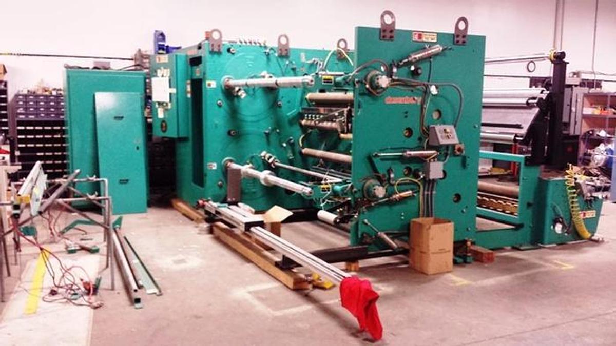 Used Dusenbery 335 72" Duplex Turret Slitter Rewinder - 2000