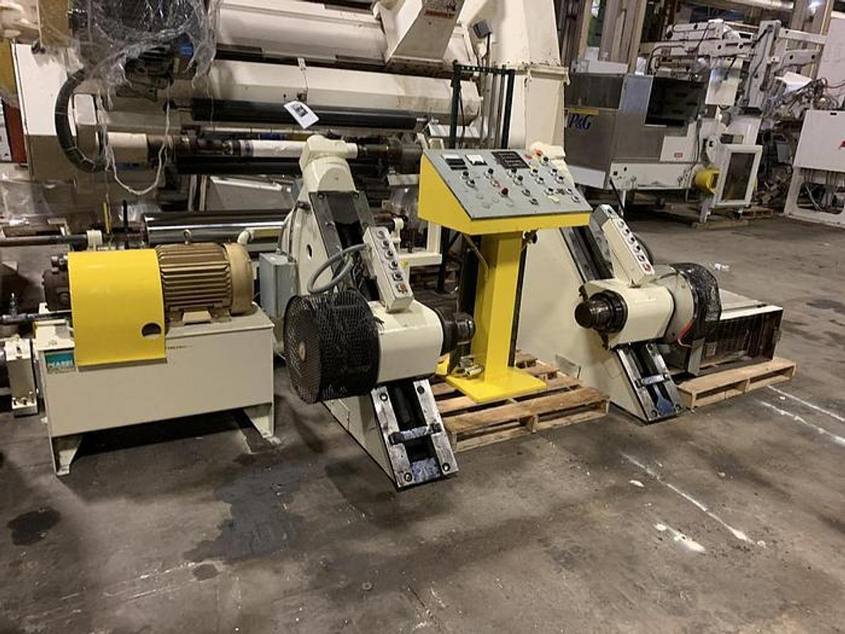 Used 64" (1.60M) Arrow Model 2000T Slitter Rewinder 96" OD Rewind Shear Cut
