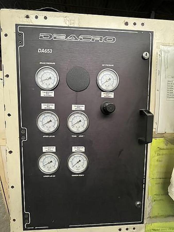 Used Deacro DA-653 65" Duplex Cantilevered Slitter Rewinder