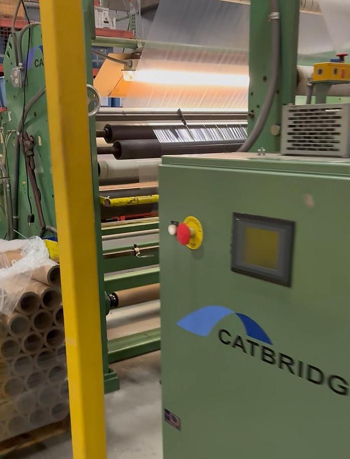 Used Catbridge 324-18 72" Simplex Turret Slitter Rewinder with Perforation - 2006
