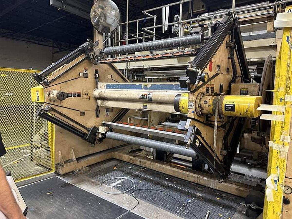 Used 63" Black Clawson Turret Rewind with Splicer 48" Diameters