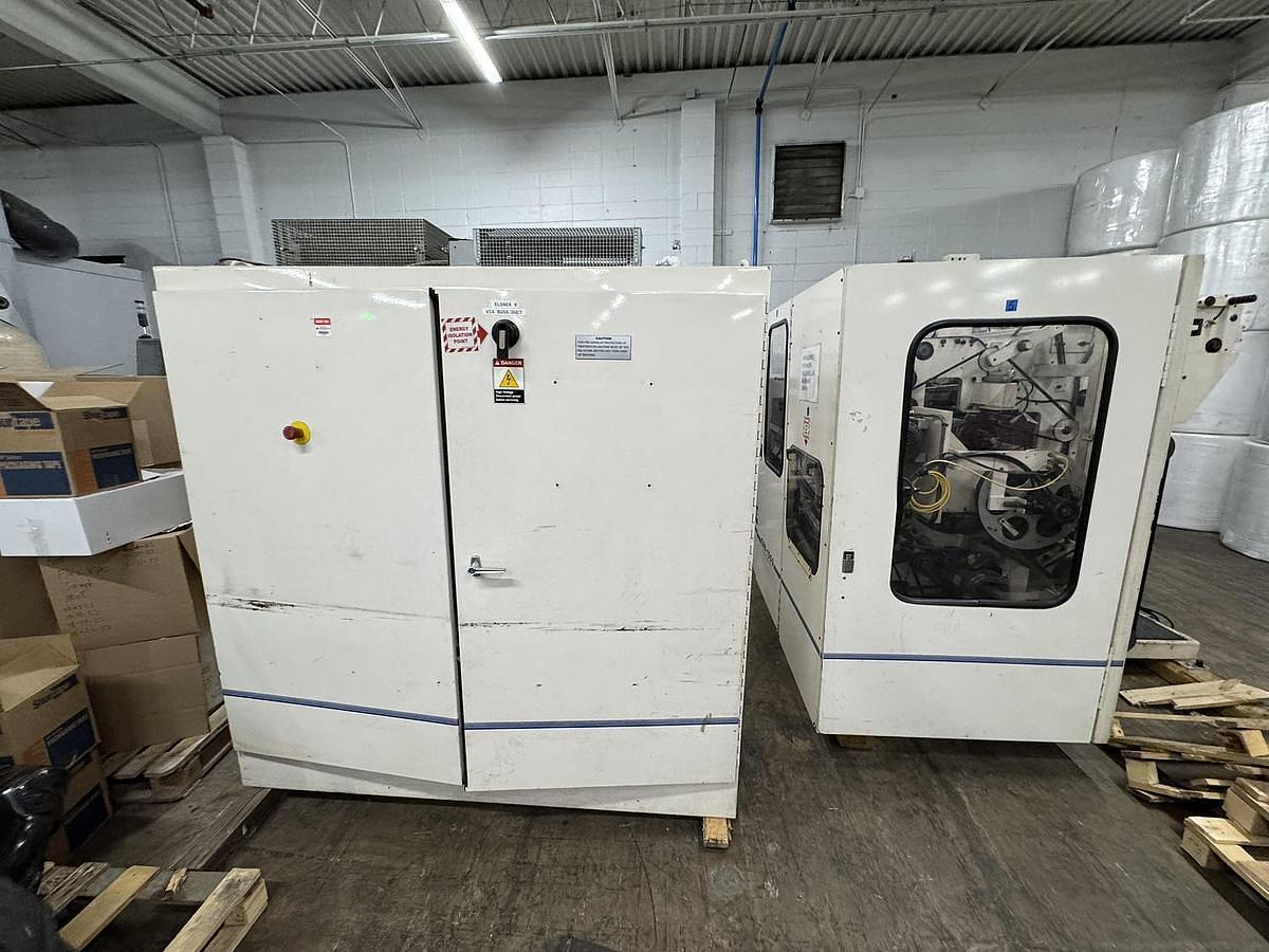 Used Elsner ENR-1000 42" Automatic Nonwoven Wipes Rewinder