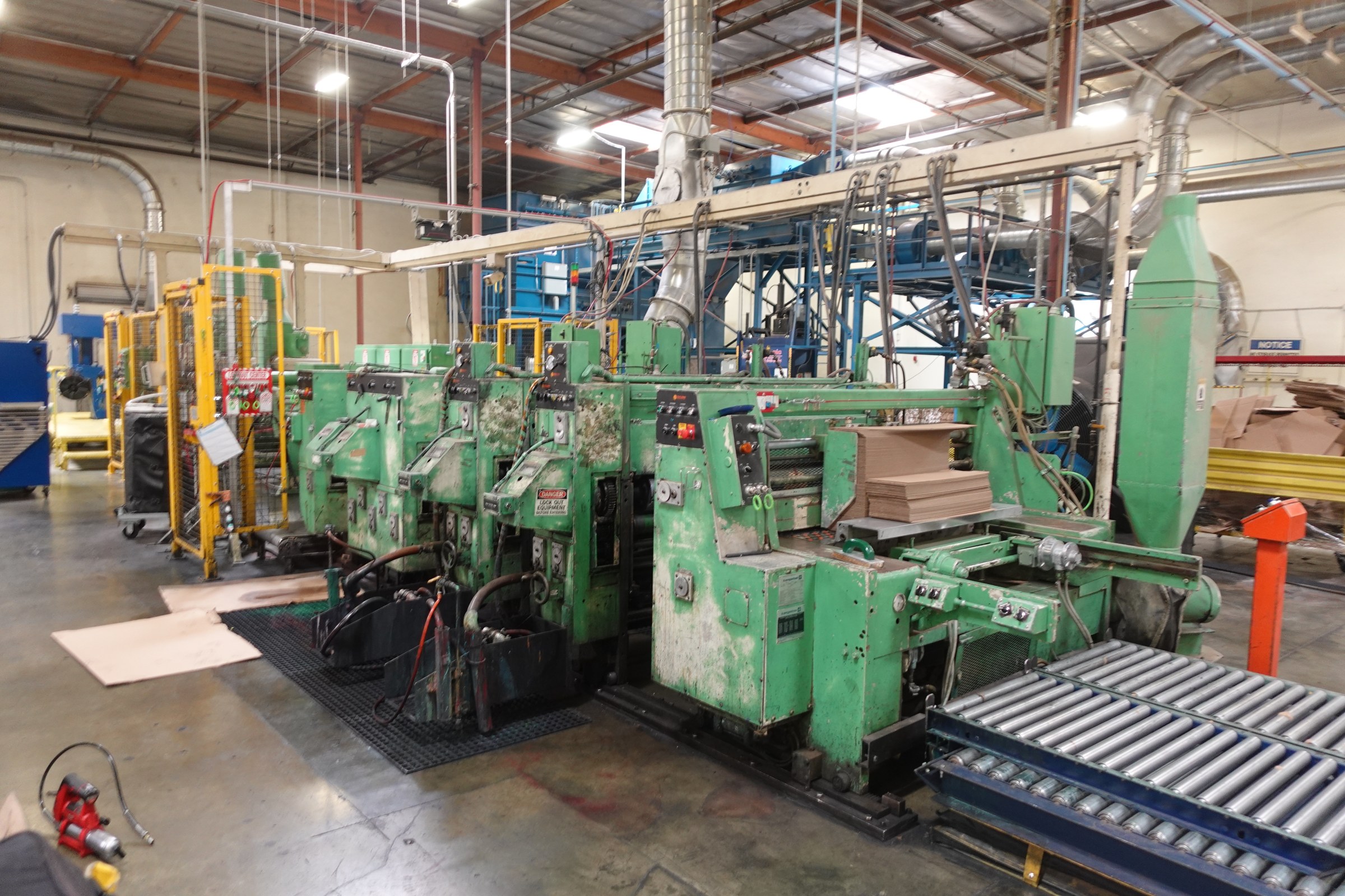 Used 1982 Langston Mini 24" x 70" 2-Color Flexo Folder Gluer (Printer Slotter Folder Gluer)