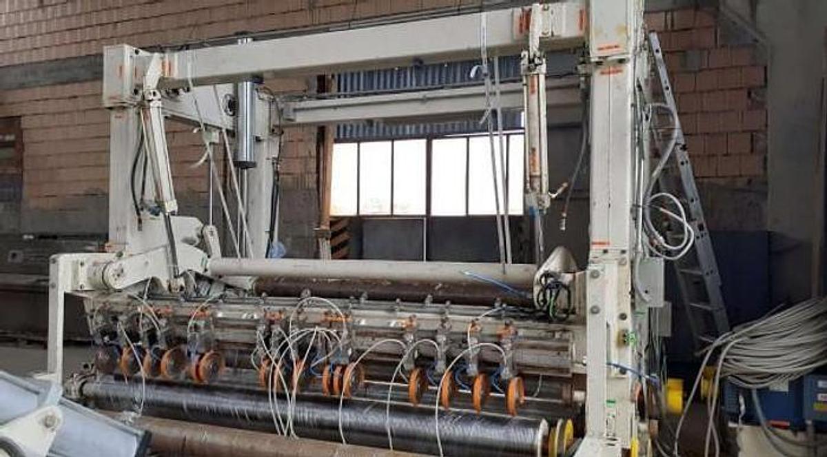 Used 104" (2.65M) Toschi Two Drum Tissue Slitter Rewinder 3 Unwind Stands