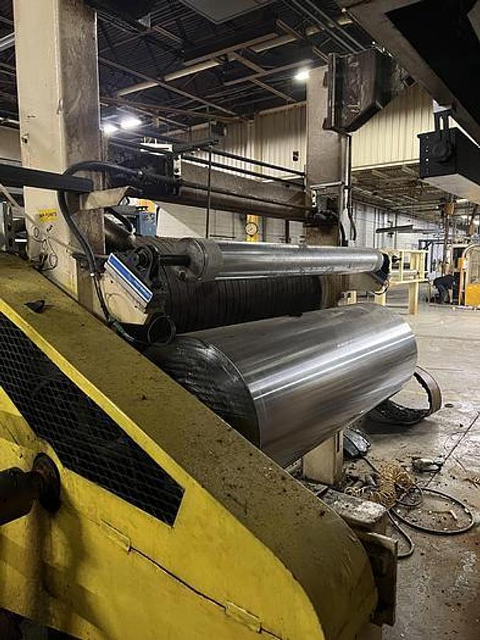Used 63" Black Clawson Chilled Roll Station, (2) Rolls