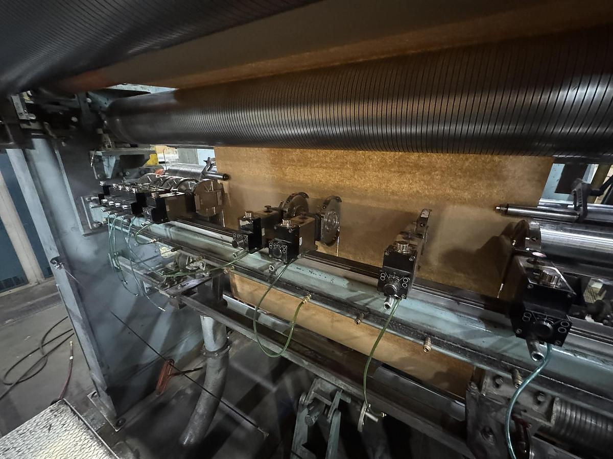Used 95" A&F Model RDE Two Drum Slitter Rewinder - Shaftless 72" Diameter Rewind