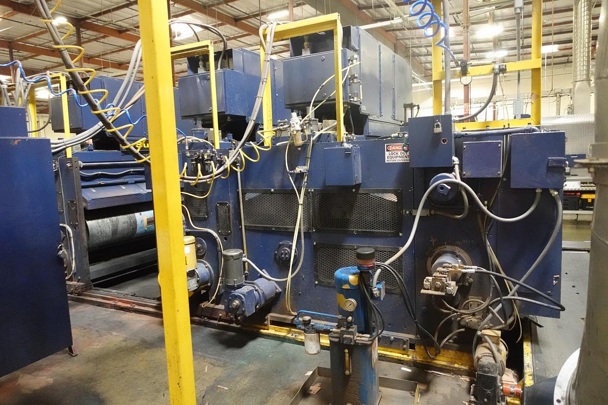 Used Ward 66" x 113" 3-Color Rotary Die Cutter with Sun Automation Retrofit