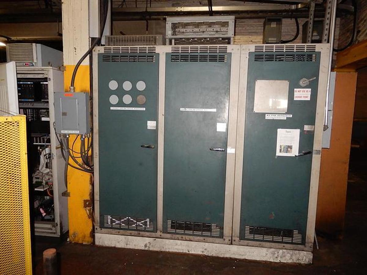 Used 130" Associated Machine Design Rebuilt Langston 304 Speedmaster Two Drum Slitter Rewinder