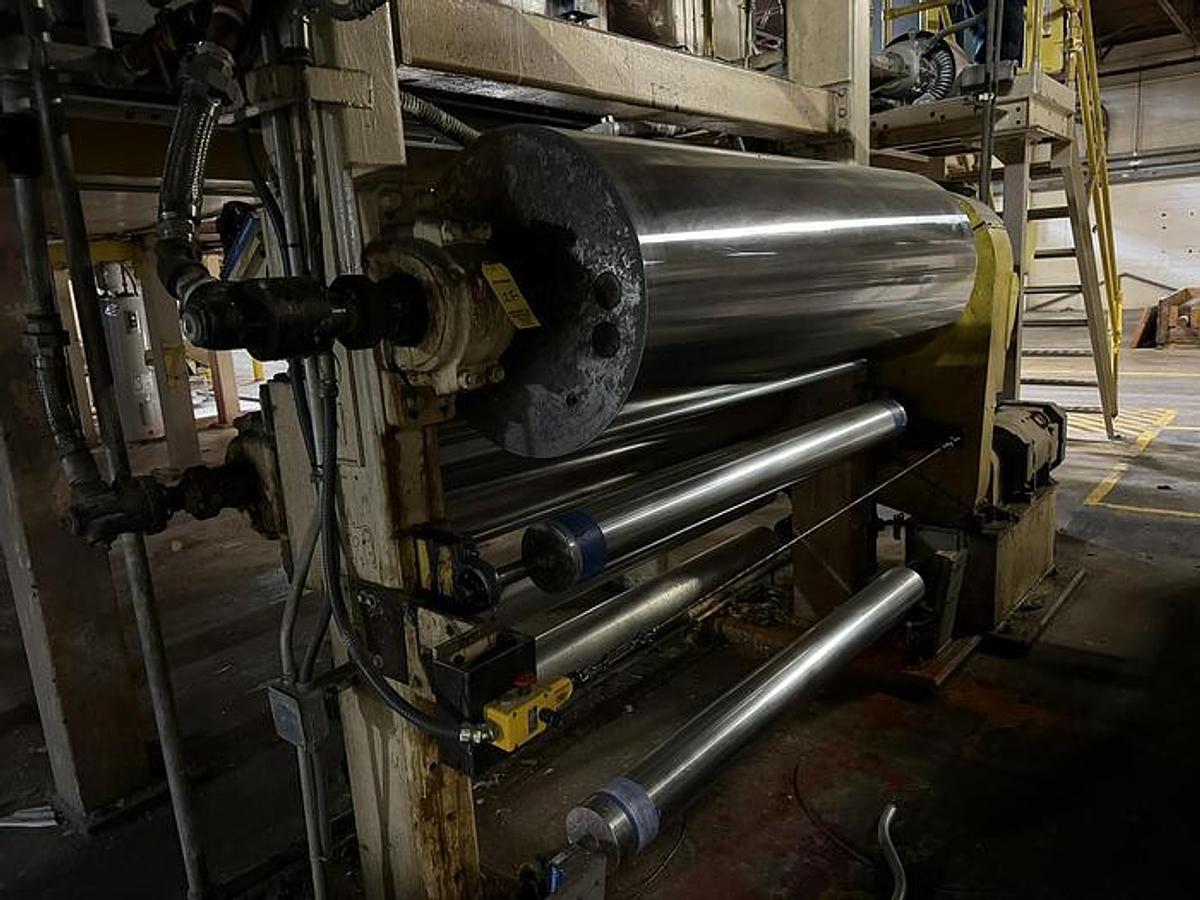 Used 63" Black Clawson Chilled Roll Station, (2) Rolls
