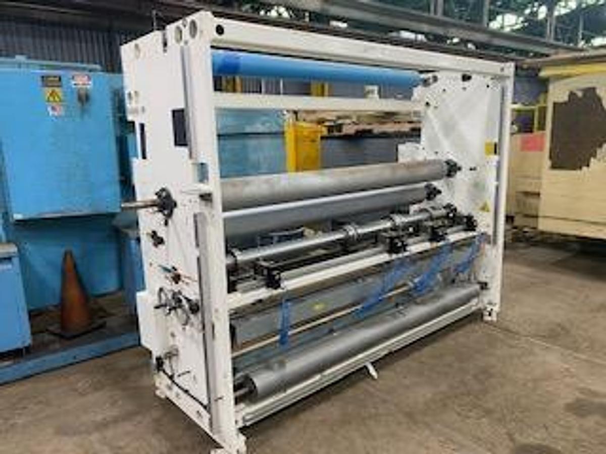 Used 92" Macro Engineering Model ME-0-2 Pull Roll & Slitting Section