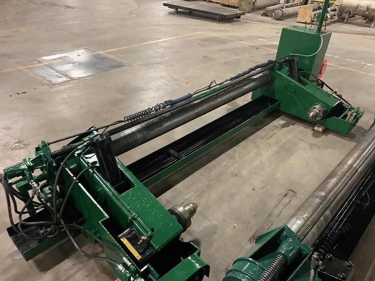Used 87" S&S Shaftless Floor Pick Up Unwind Stands 60" Diameter
