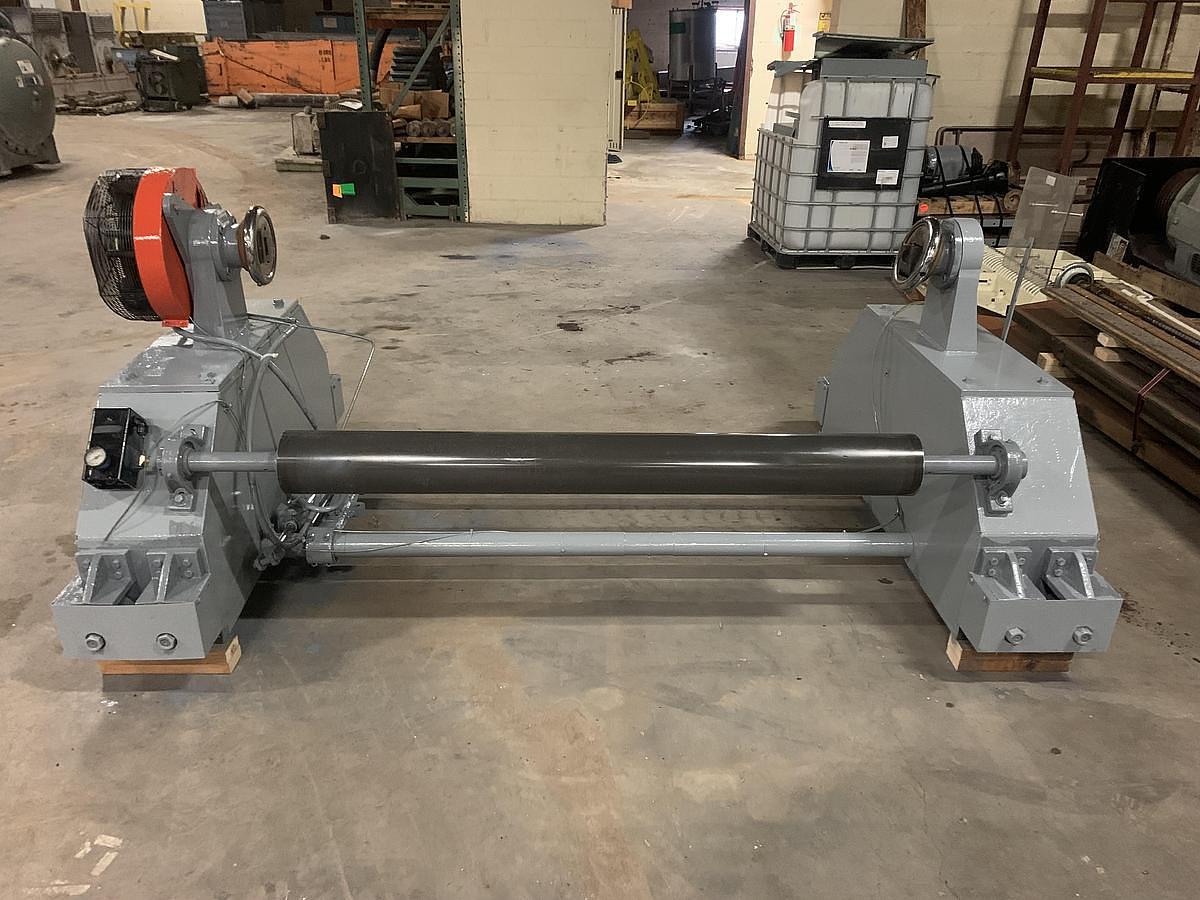 Used 60" Shafted Unwind Stand with Edge Guide