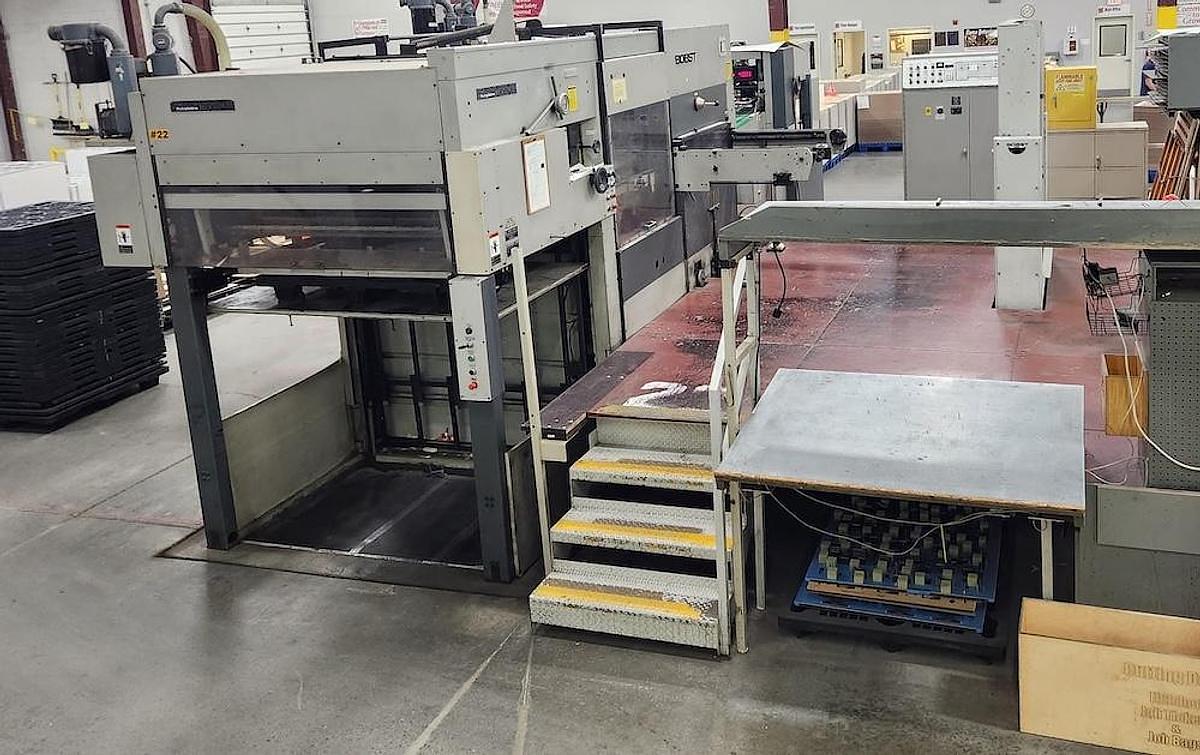 Used Bobst SP 142E Sheet Fed Die Cutter - 1985