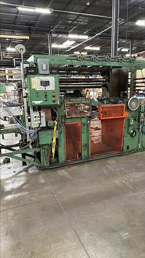 Used Dietzco 60" Sheeter with 3 Color Wolverine Printer