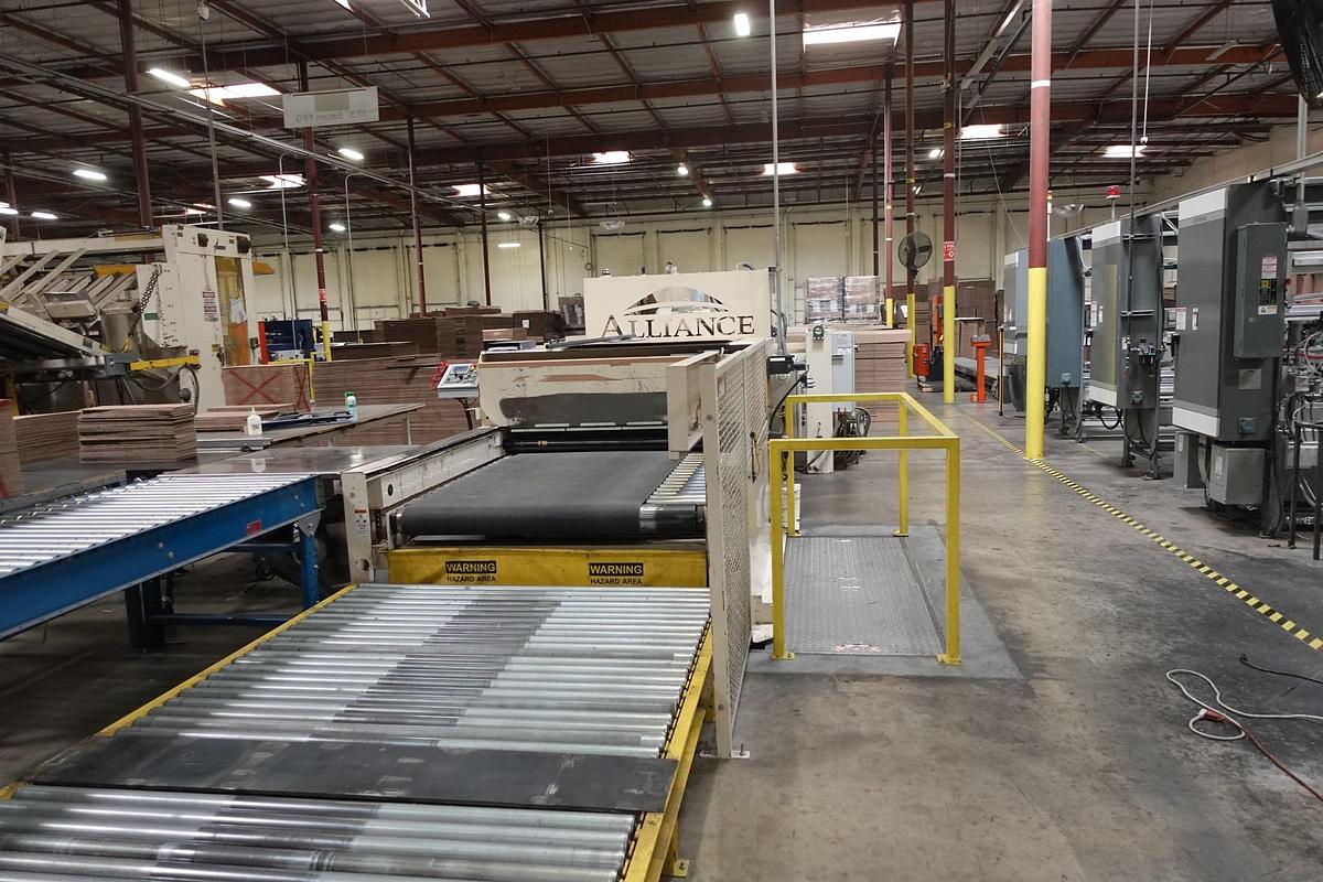 Used Alliance LM3-56 Semi-Automatic Bundler / Stacker with Palletizer and Slip Sheet Inserter