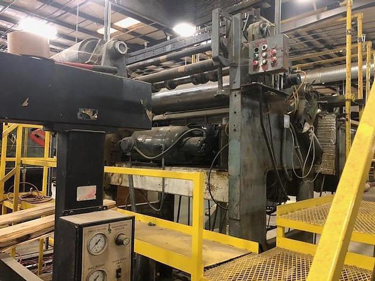 Used Clark Aiken 64" Fixed Bed Sheeter, 26"-144" Cutoff