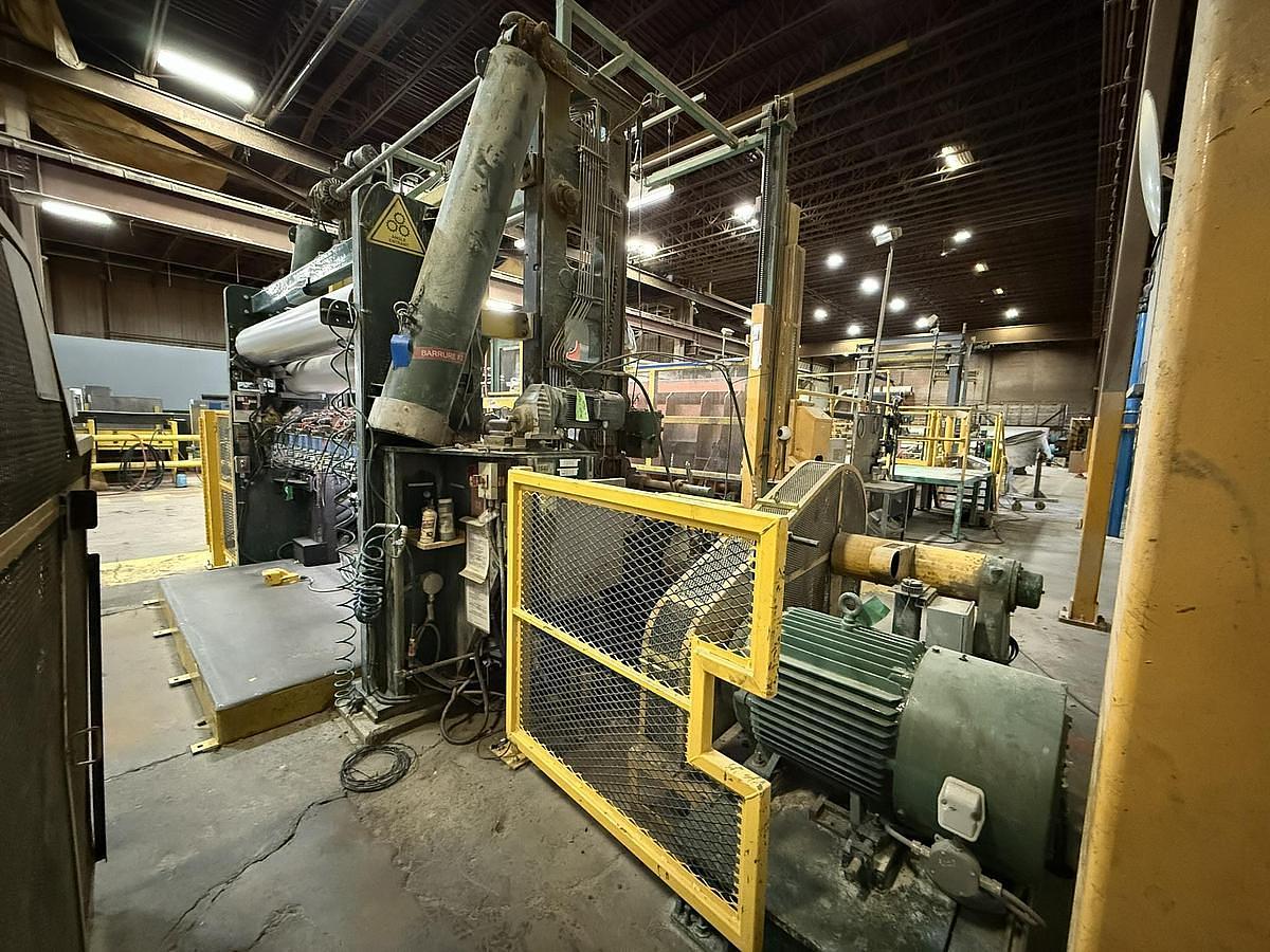Used 110" Langston Model DA Two Drum Slitter Rewinder 72" Rewind Diameter