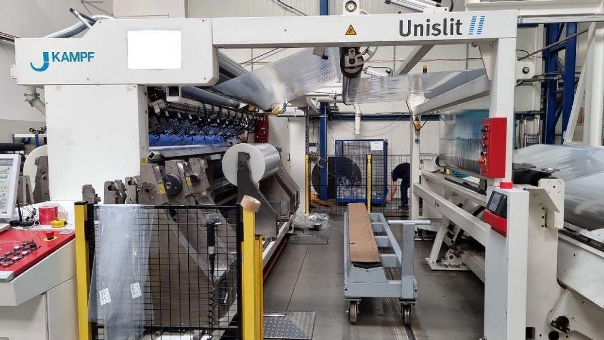 Used Kampf Unislit II 140" Independent Arm Slitter Rewinder - 2019