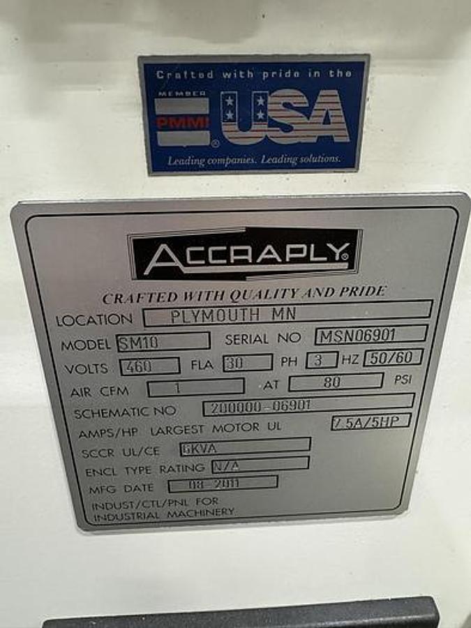 Used 10" Accraply Stanford Model DM10 Doctor Machine Mfg 2011 - New HMI 2020