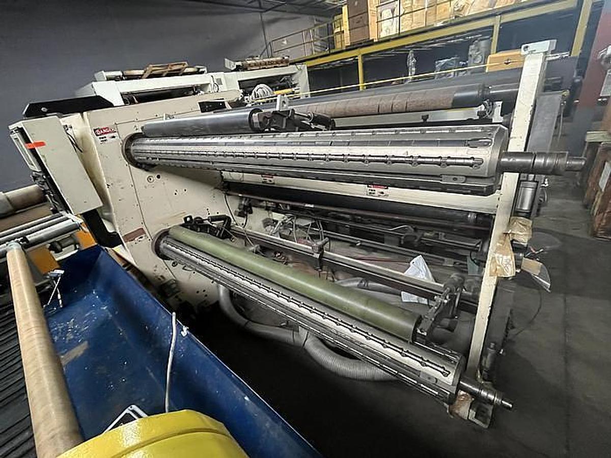 Used Deacro DA-653 65" Duplex Cantilevered Slitter Rewinder