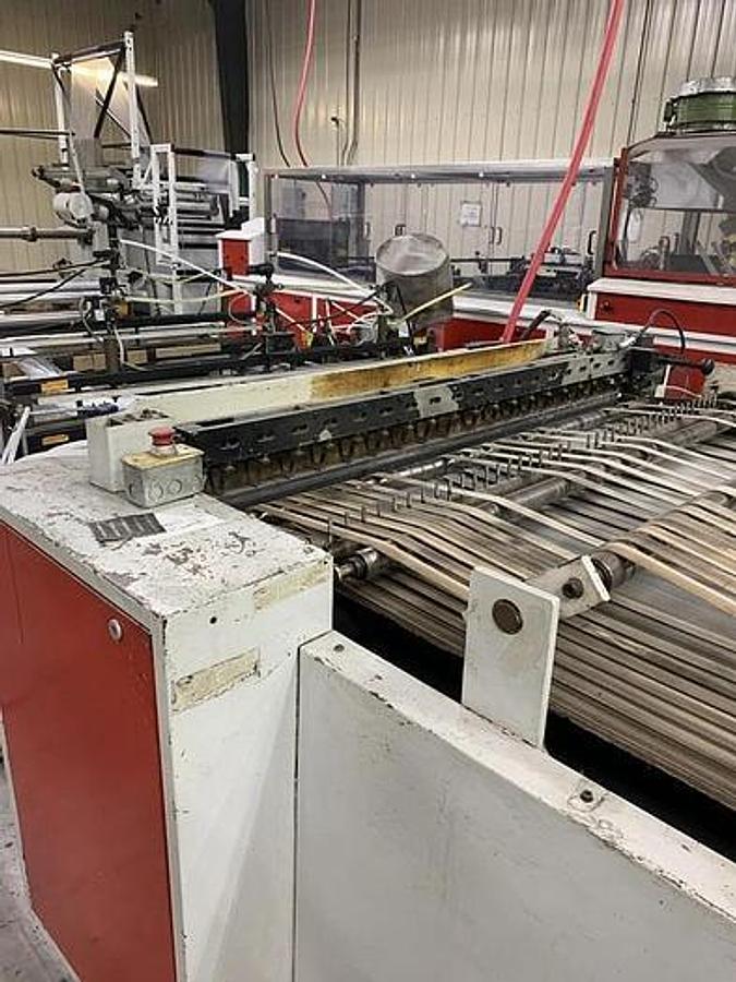 Used FMC 56" Split Roll Sideweld Bag Machine