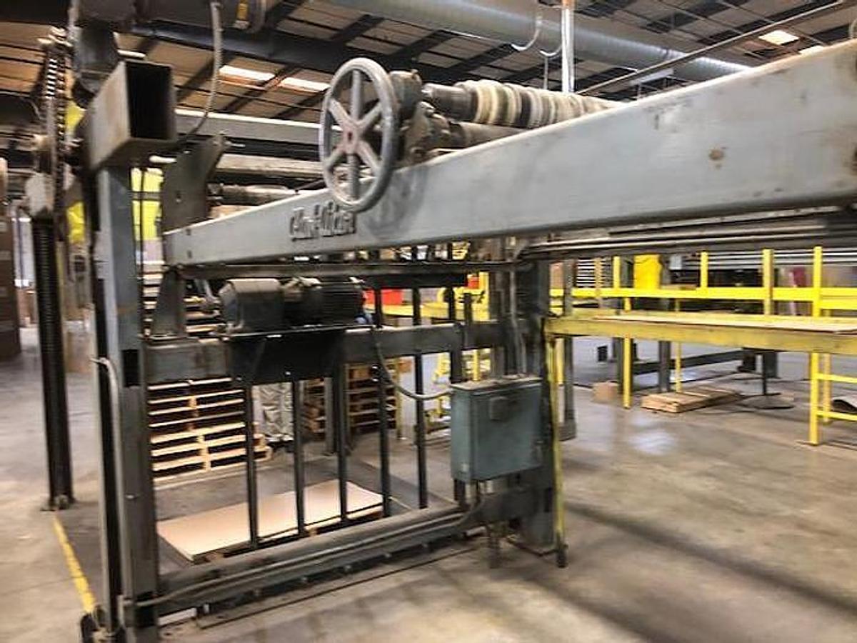 Used Clark Aiken 64" Fixed Bed Sheeter, 26"-144" Cutoff