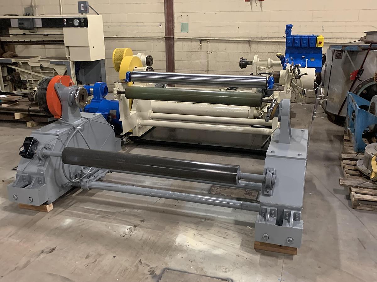 Used 60" Shafted Unwind Stand with Edge Guide