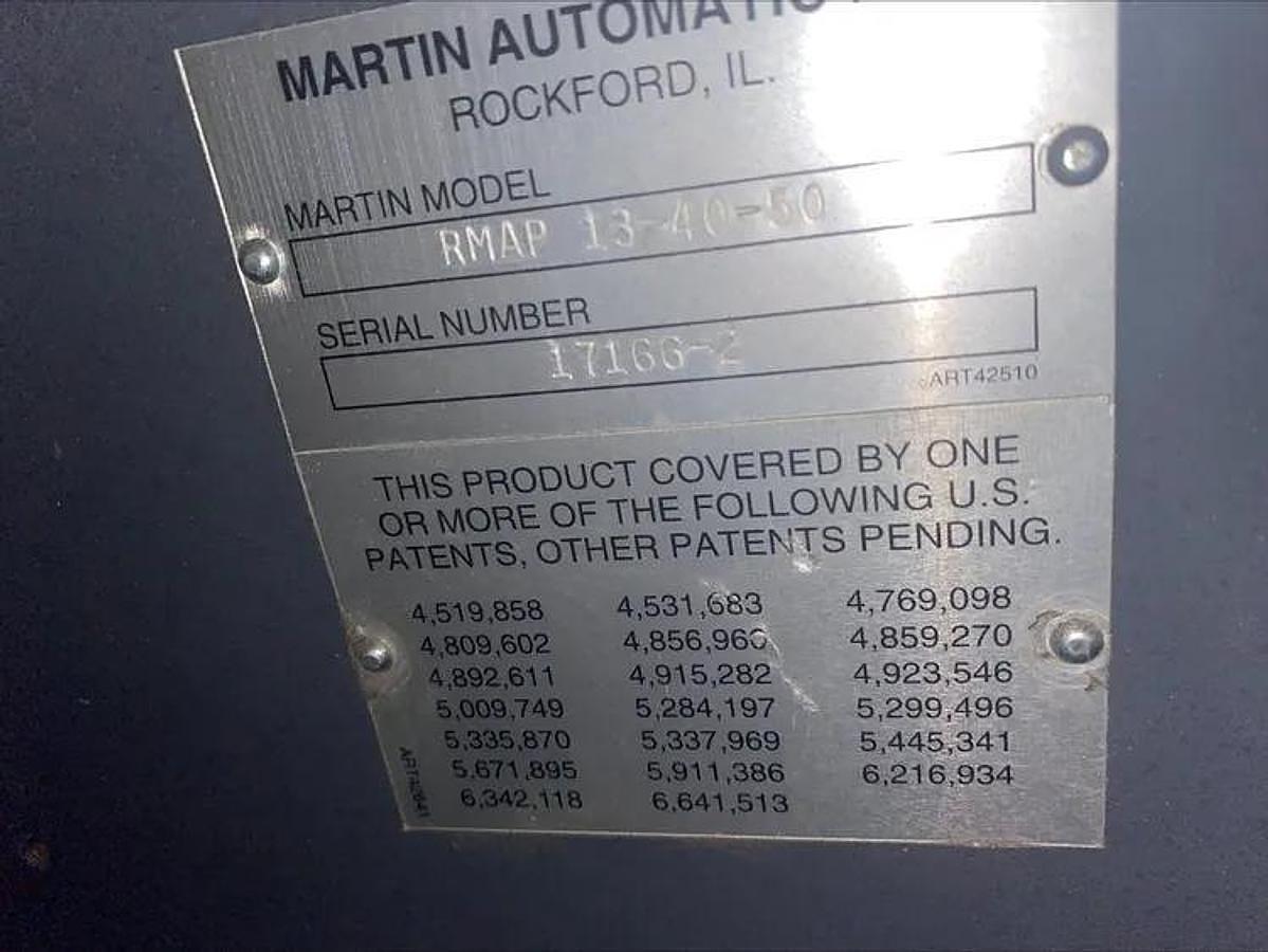 Used Martin Automatic Automatic Transfer Rewinder Model RMAP 13-40-50 Manufactured 2008
